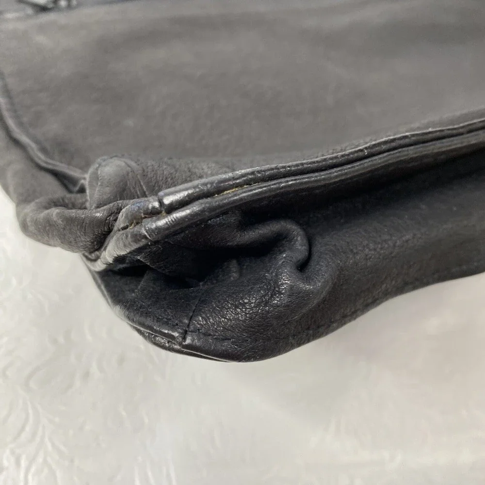 Roma Black Leather Briefcase - Men Bags Briefcases